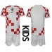 Kroatien Barnkläder Hemma matchtröja till baby VM 2022 Kortärmad (+ Korta byxor) Billigt